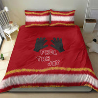 Feel The Joy Christmas Bedding Set Xmas Holiday Patterns - Wonder Print Shop