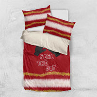 Feel The Joy Christmas Bedding Set Xmas Holiday Patterns - Wonder Print Shop