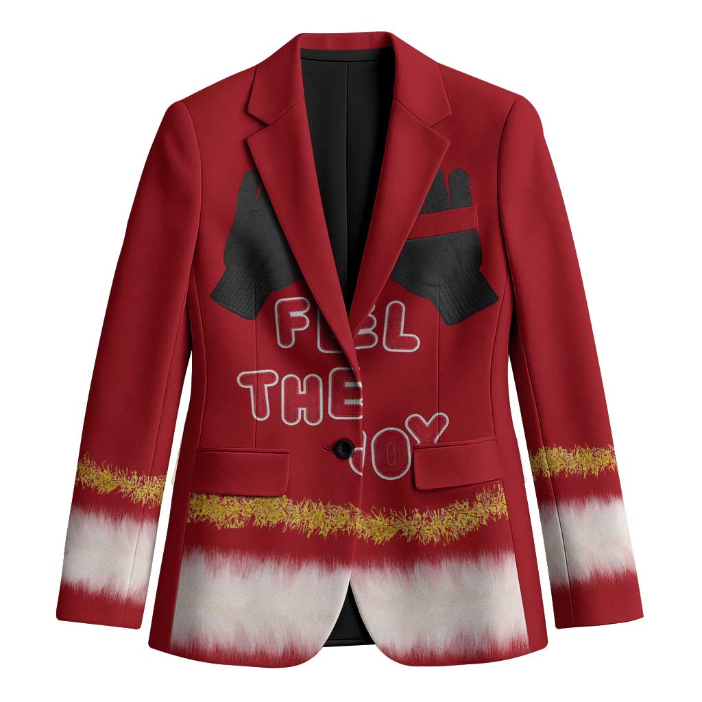 Feel The Joy Christmas Blazer Xmas Holiday Patterns - Wonder Print Shop