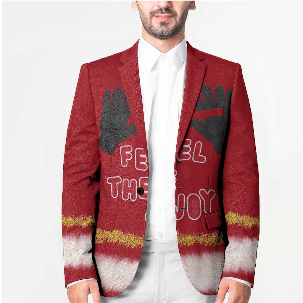 Feel The Joy Christmas Blazer Xmas Holiday Patterns - Wonder Print Shop