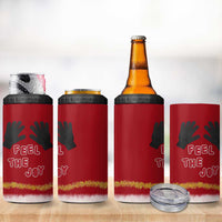 Feel The Joy Christmas 4 in 1 Can Cooler Tumbler Xmas Holiday Patterns - Wonder Print Shop