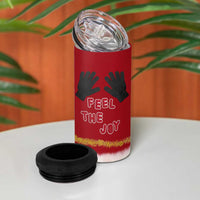 Feel The Joy Christmas 4 in 1 Can Cooler Tumbler Xmas Holiday Patterns - Wonder Print Shop