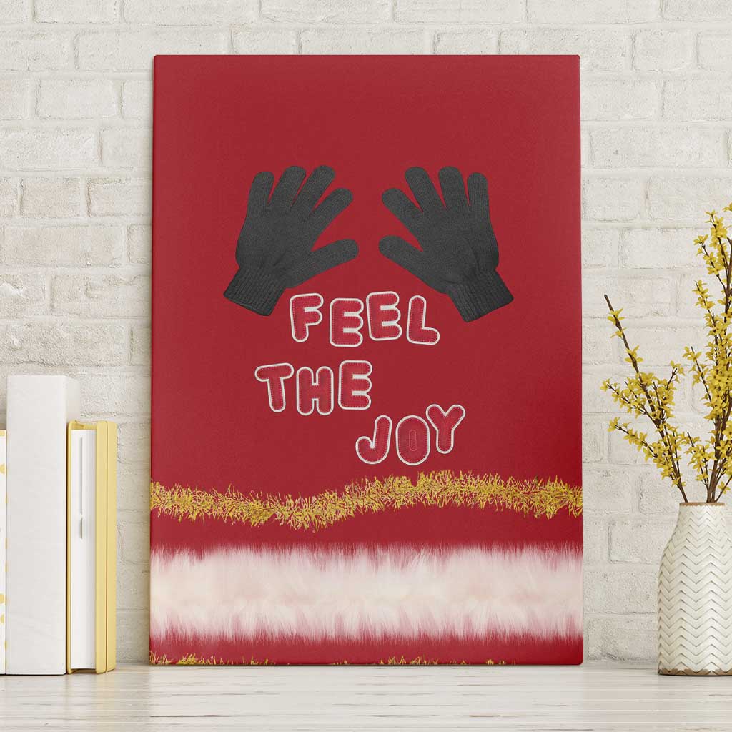Feel The Joy Christmas Canvas Wall Art Xmas Holiday Patterns - Wonder Print Shop