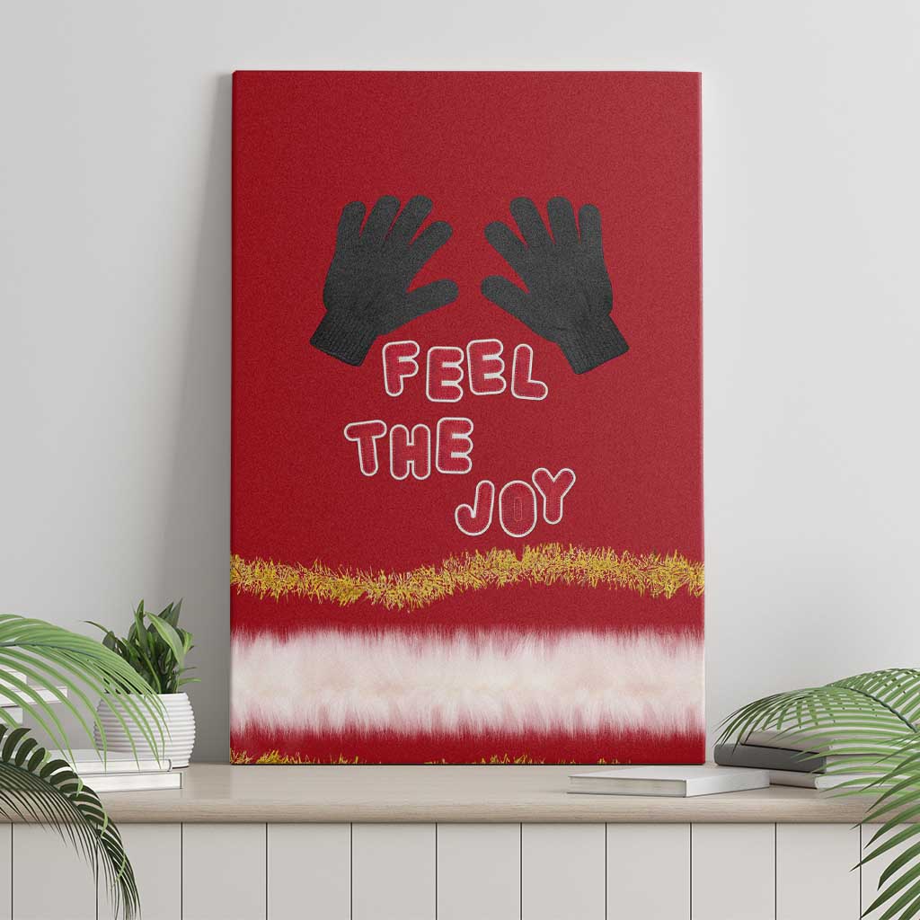 Feel The Joy Christmas Canvas Wall Art Xmas Holiday Patterns - Wonder Print Shop