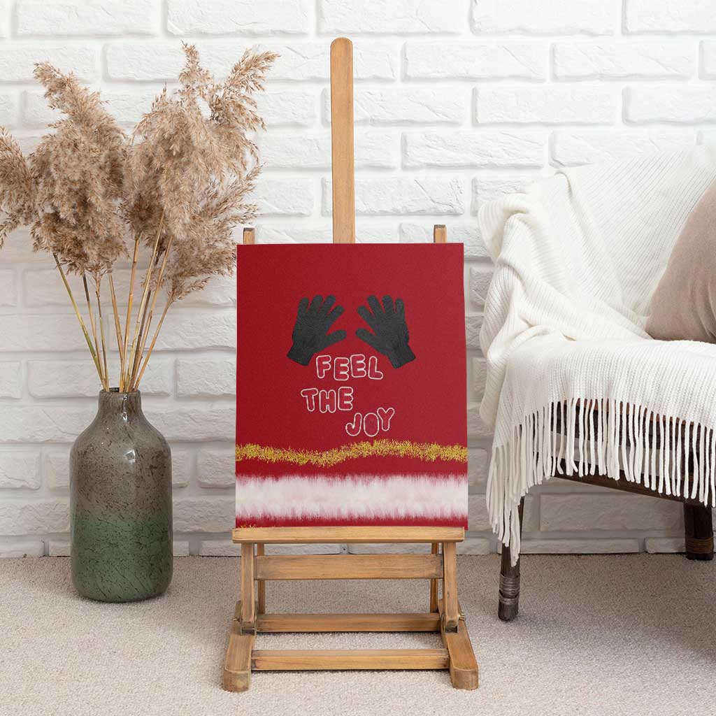 Feel The Joy Christmas Canvas Wall Art Xmas Holiday Patterns - Wonder Print Shop
