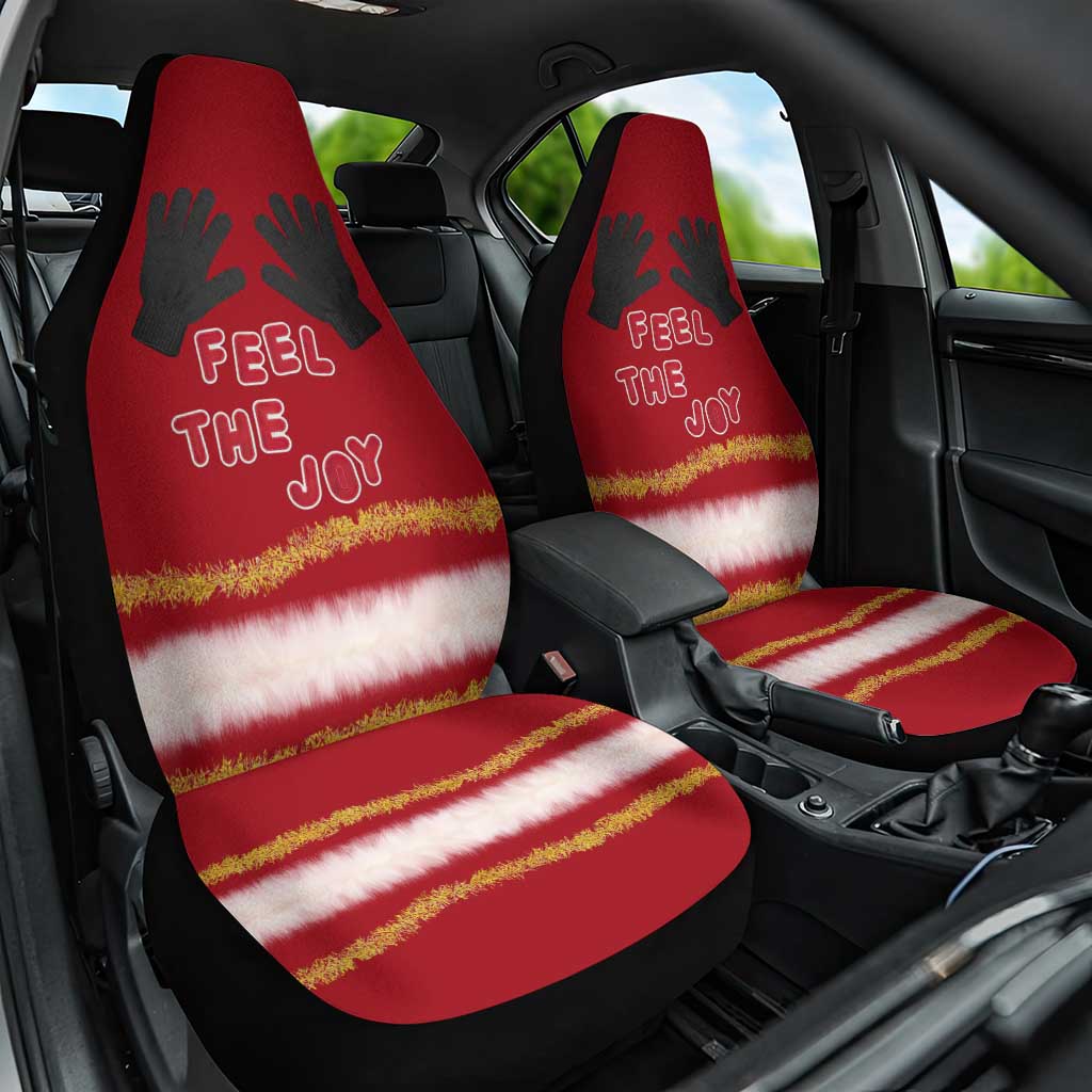 Feel The Joy Christmas Car Seat Cover Xmas Holiday Patterns - Wonder Print Shop