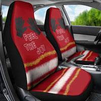 Feel The Joy Christmas Car Seat Cover Xmas Holiday Patterns - Wonder Print Shop