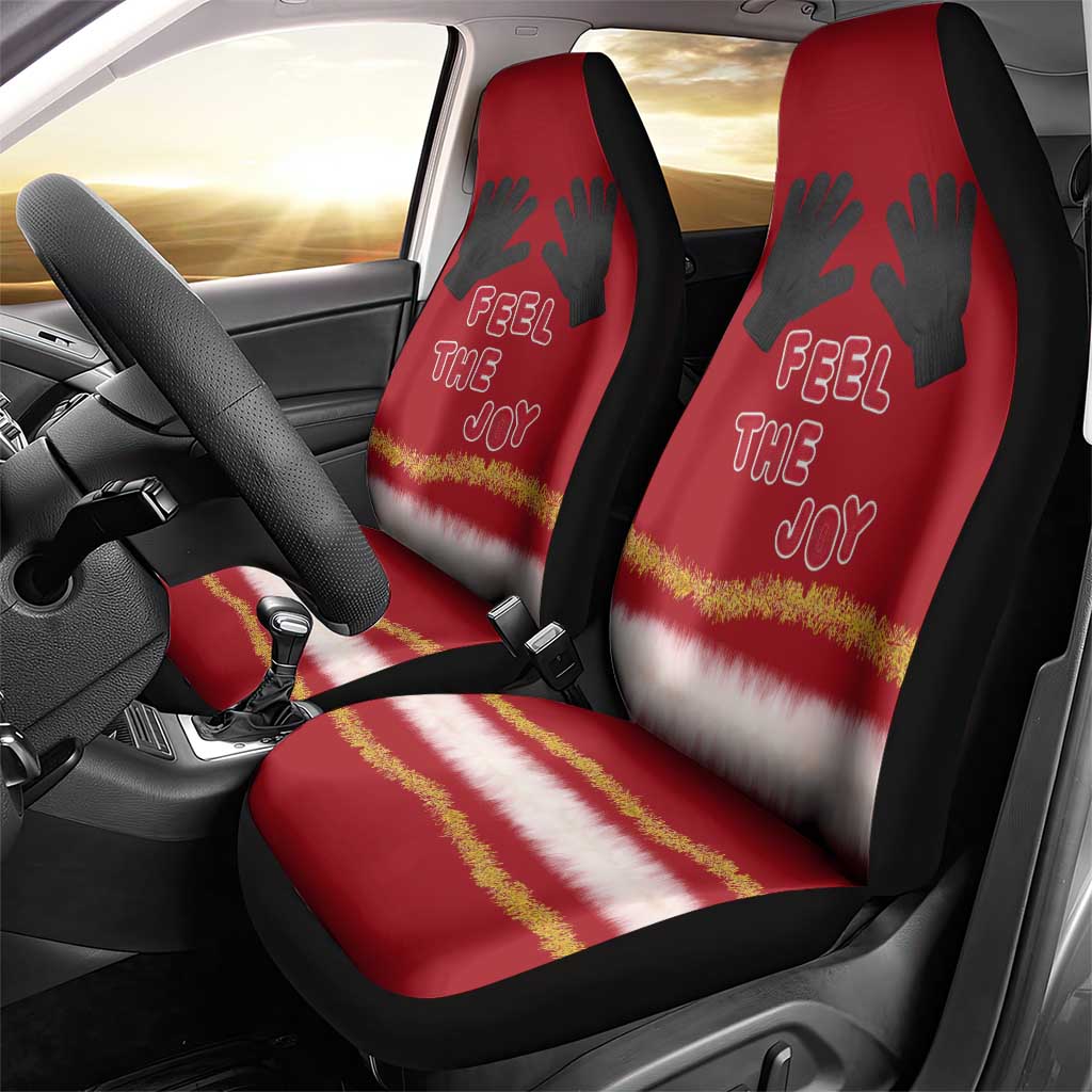 Feel The Joy Christmas Car Seat Cover Xmas Holiday Patterns - Wonder Print Shop