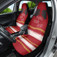 Feel The Joy Christmas Car Seat Cover Xmas Holiday Patterns - Wonder Print Shop