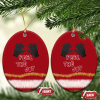 Feel The Joy Christmas Ceramic Ornament Xmas Holiday Patterns - Wonder Print Shop
