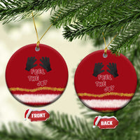 Feel The Joy Christmas Ceramic Ornament Xmas Holiday Patterns - Wonder Print Shop