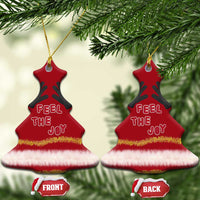 Feel The Joy Christmas Ceramic Ornament Xmas Holiday Patterns - Wonder Print Shop