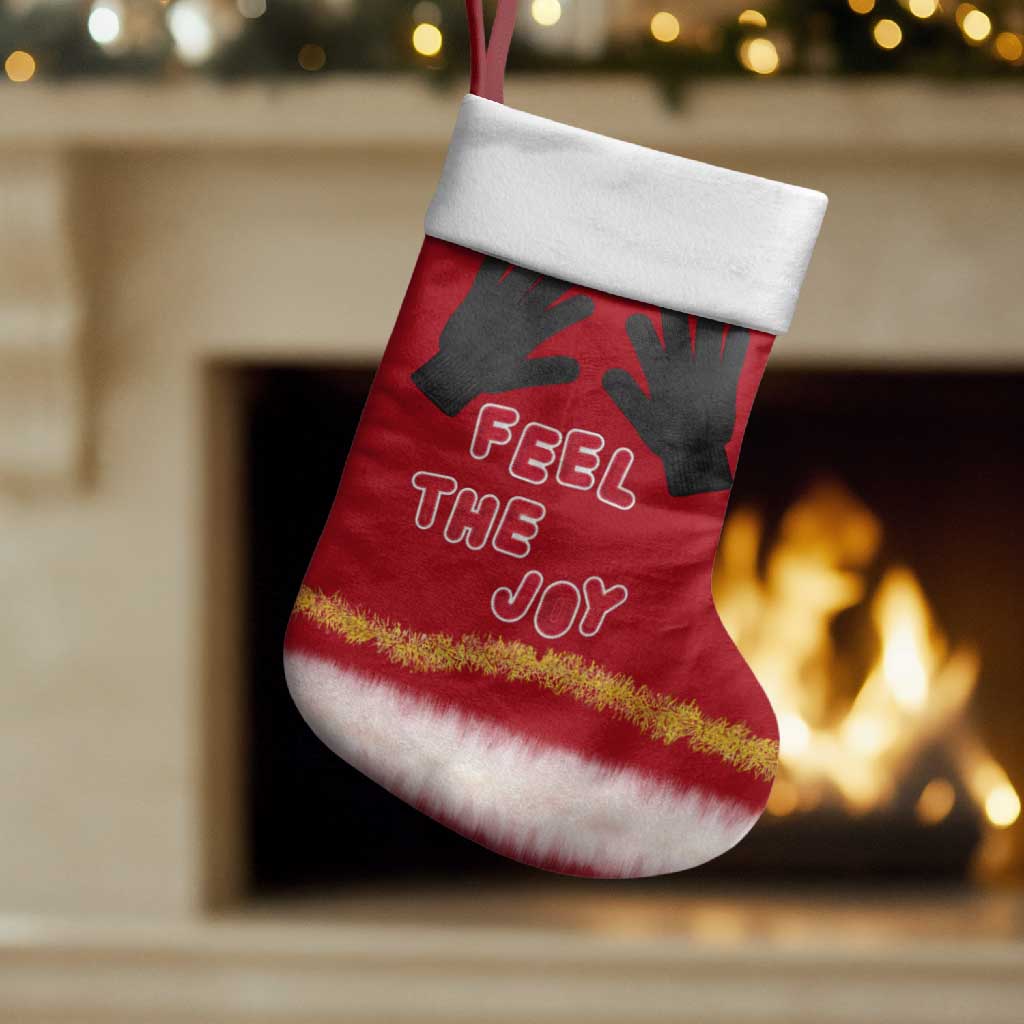 Feel The Joy Christmas Stocking Xmas Holiday Patterns - Wonder Print Shop