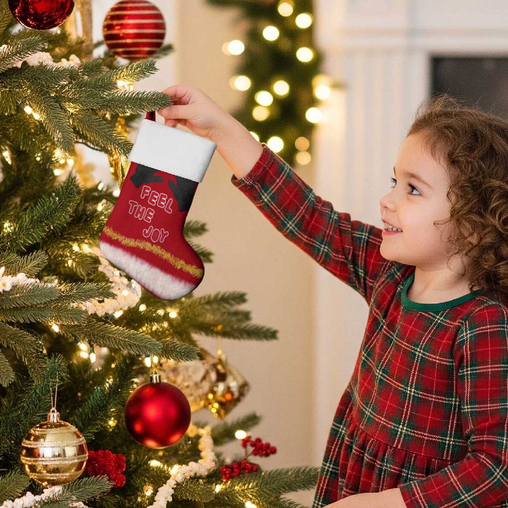 Feel The Joy Christmas Stocking Xmas Holiday Patterns - Wonder Print Shop