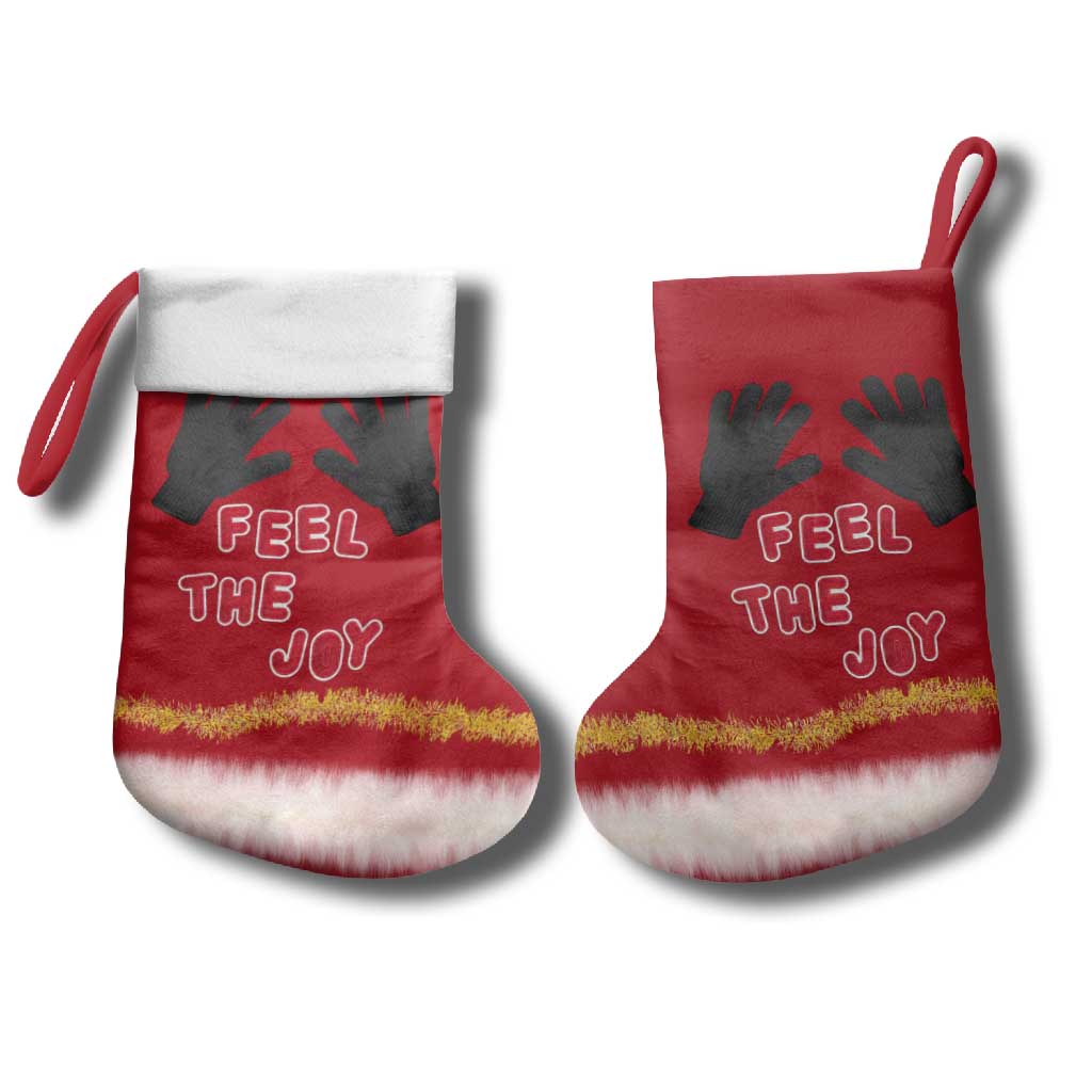 Feel The Joy Christmas Stocking Xmas Holiday Patterns - Wonder Print Shop
