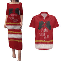 Feel The Joy Christmas Couples Matching Puletasi and Hawaiian Shirt Xmas Holiday Patterns - Wonder Print Shop