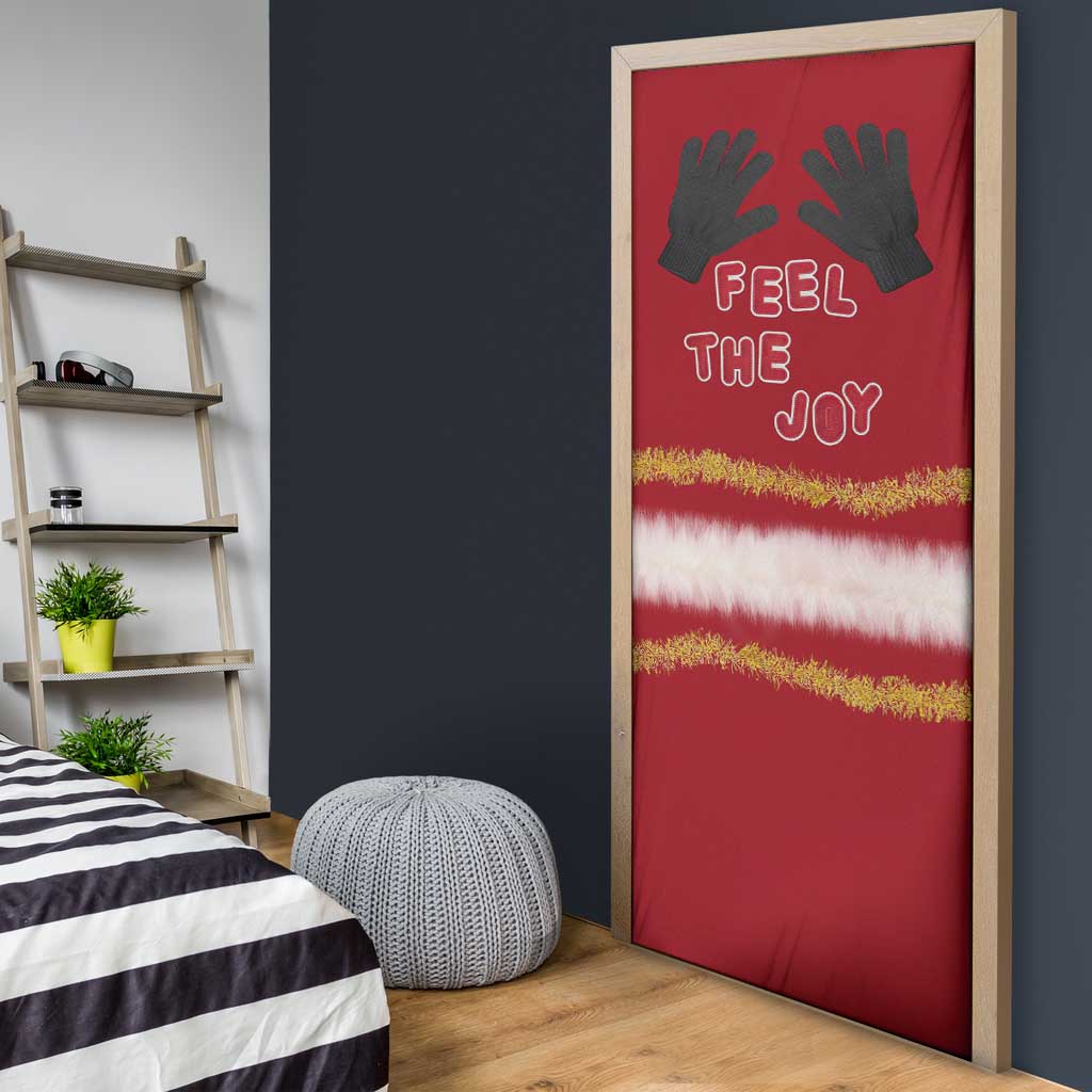 Feel The Joy Christmas Door Cover Xmas Holiday Patterns - Wonder Print Shop