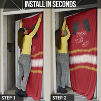Feel The Joy Christmas Door Cover Xmas Holiday Patterns - Wonder Print Shop