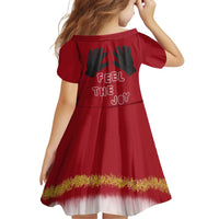 Feel The Joy Christmas Family Matching Off The Shoulder Long Sleeve Dress and Hawaiian Shirt Xmas Holiday Patterns - Wonder Print Shop