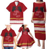 Feel The Joy Christmas Family Matching Puletasi and Hawaiian Shirt Xmas Holiday Patterns - Wonder Print Shop