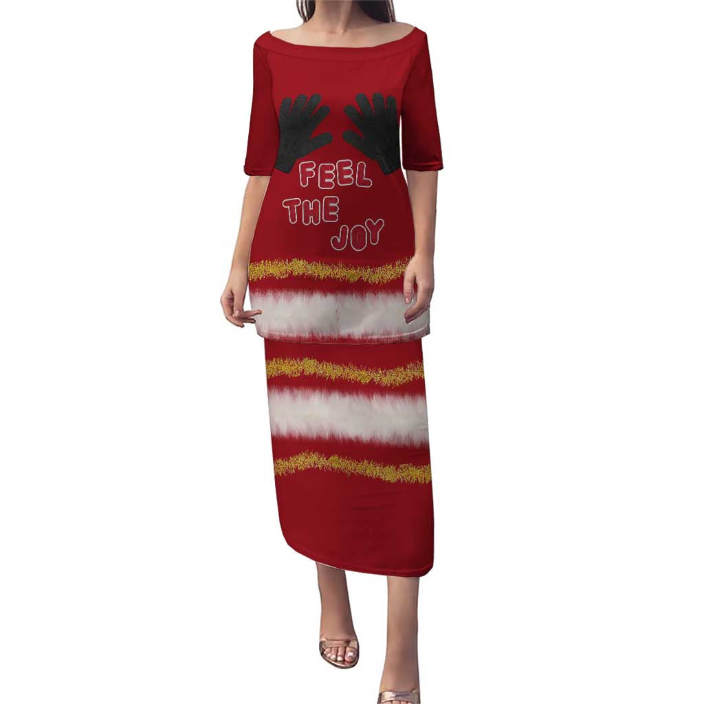 Feel The Joy Christmas Family Matching Puletasi and Hawaiian Shirt Xmas Holiday Patterns - Wonder Print Shop