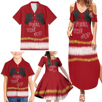 Feel The Joy Christmas Family Matching Summer Maxi Dress and Hawaiian Shirt Xmas Holiday Patterns - Wonder Print Shop