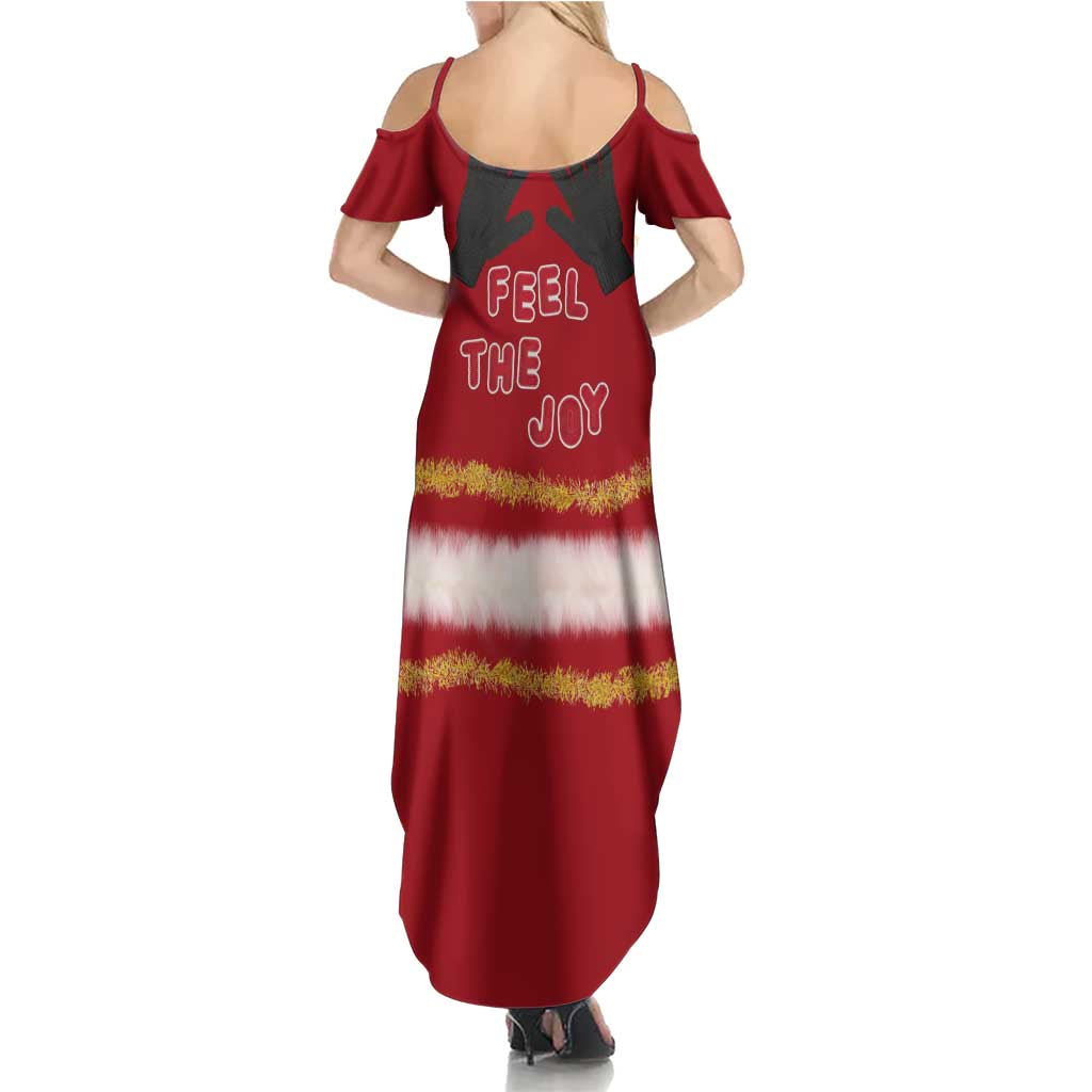 Feel The Joy Christmas Family Matching Summer Maxi Dress and Hawaiian Shirt Xmas Holiday Patterns - Wonder Print Shop