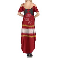 Feel The Joy Christmas Family Matching Summer Maxi Dress and Hawaiian Shirt Xmas Holiday Patterns - Wonder Print Shop
