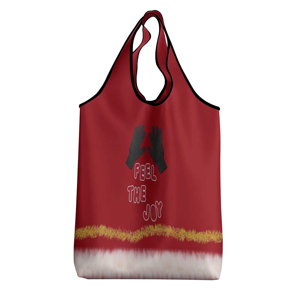 Feel The Joy Christmas Grocery Bag Xmas Holiday Patterns - Wonder Print Shop