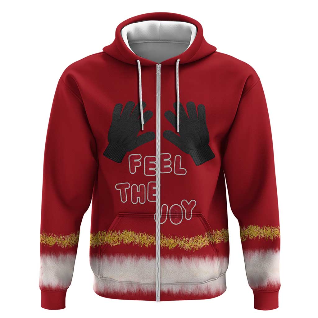 Feel The Joy Christmas Hoodie Xmas Holiday Patterns - Wonder Print Shop