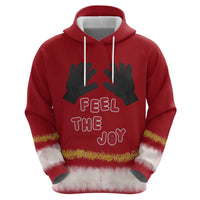 Feel The Joy Christmas Hoodie Xmas Holiday Patterns - Wonder Print Shop