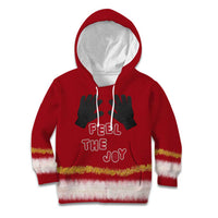 Feel The Joy Christmas Kid Hoodie Xmas Holiday Patterns - Wonder Print Shop