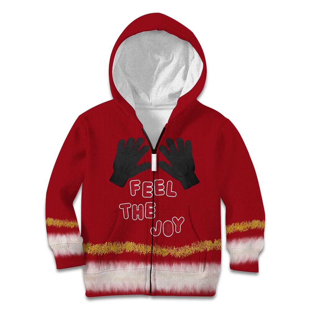 Feel The Joy Christmas Kid Hoodie Xmas Holiday Patterns - Wonder Print Shop