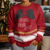 Feel The Joy Christmas Kid Ugly Christmas Sweater Xmas Holiday Patterns - Wonder Print Shop