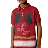Feel The Joy Christmas Kid Polo Shirt Xmas Holiday Patterns - Wonder Print Shop