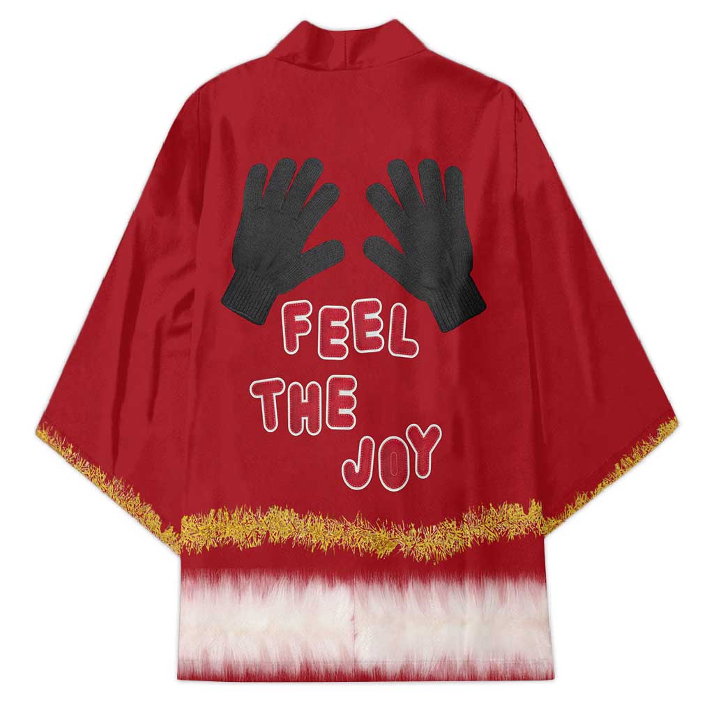 Feel The Joy Christmas Kimono Xmas Holiday Patterns - Wonder Print Shop