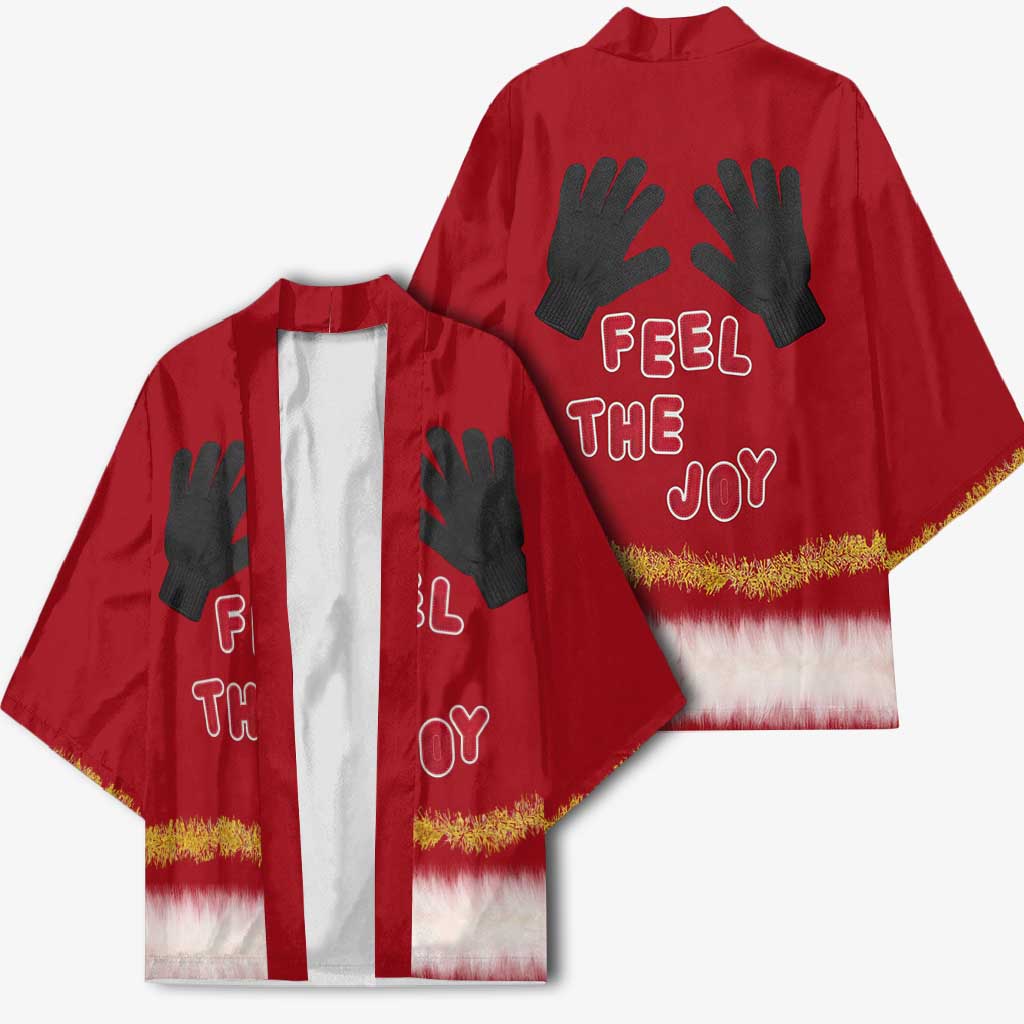 Feel The Joy Christmas Kimono Xmas Holiday Patterns - Wonder Print Shop