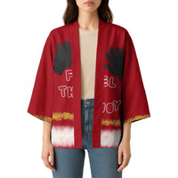 Feel The Joy Christmas Kimono Xmas Holiday Patterns - Wonder Print Shop