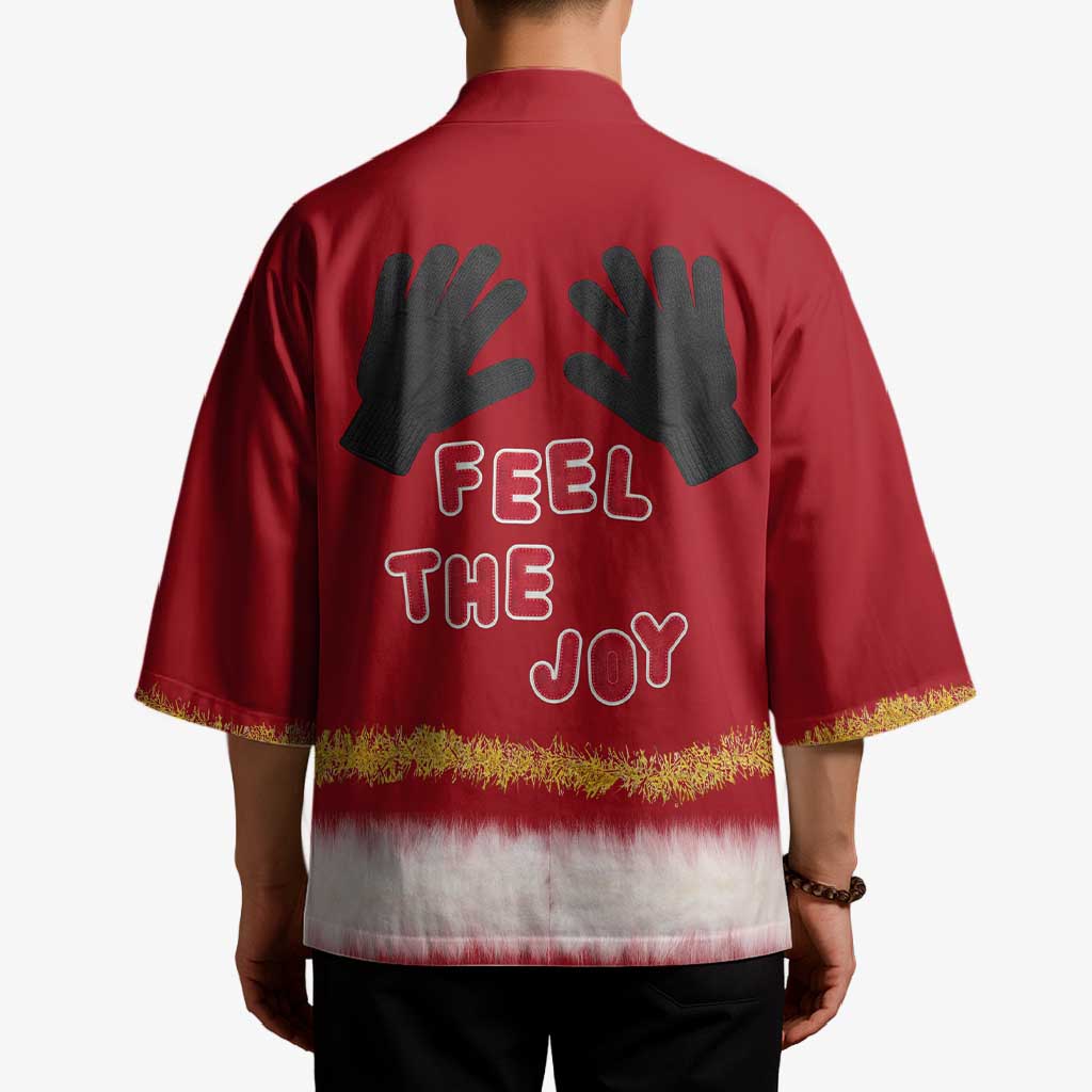 Feel The Joy Christmas Kimono Xmas Holiday Patterns - Wonder Print Shop