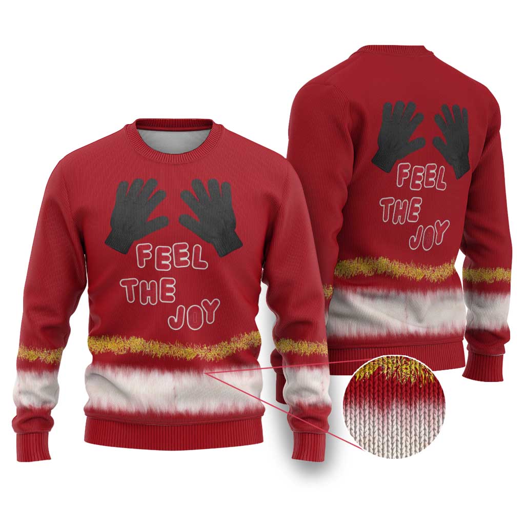 Feel The Joy Christmas Ugly Christmas Sweater Xmas Holiday Patterns - Wonder Print Shop