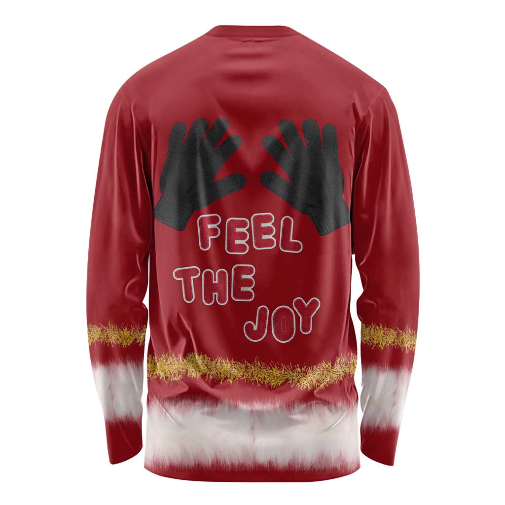 Feel The Joy Christmas Long Sleeve Shirt Xmas Holiday Patterns - undefined