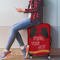 Feel The Joy Christmas Luggage Cover Xmas Holiday Patterns - Wonder Print Shop
