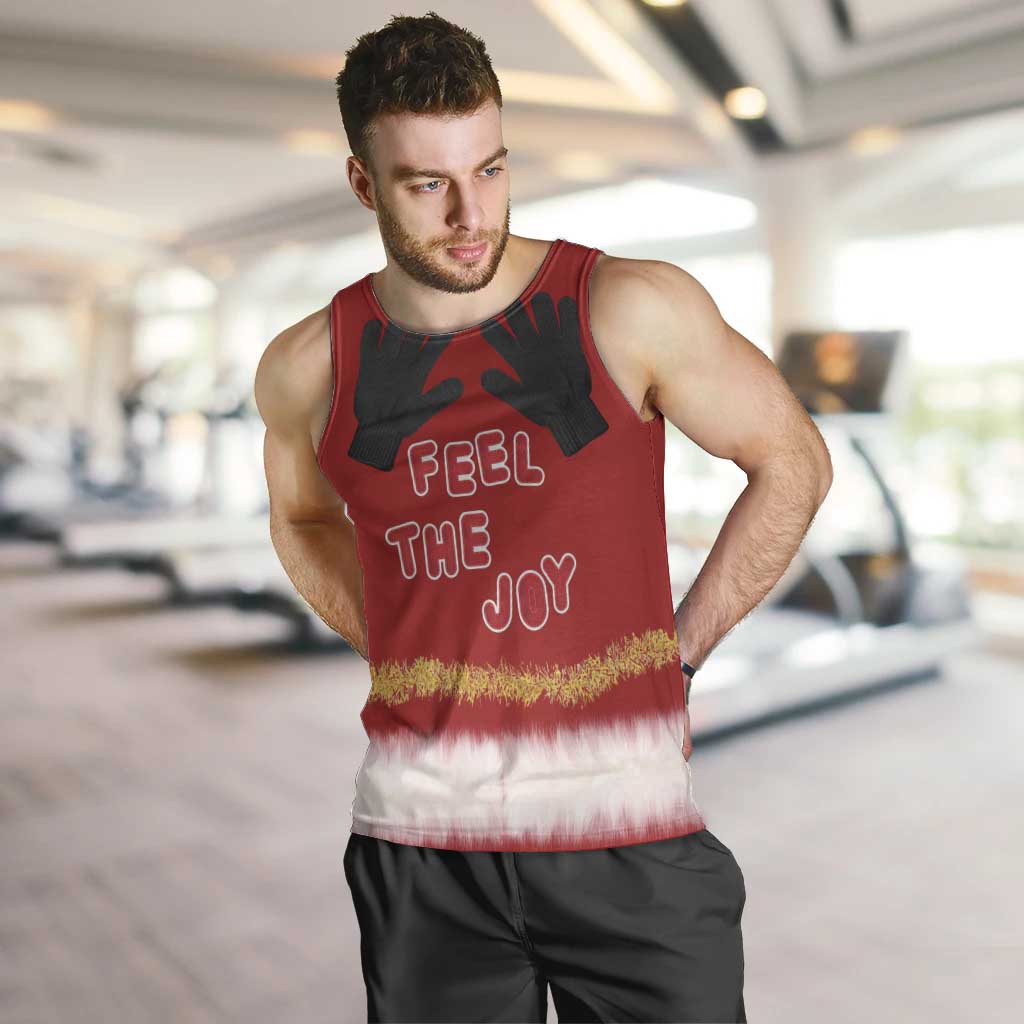 Feel The Joy Christmas Men Tank Top Xmas Holiday Patterns - Wonder Print Shop