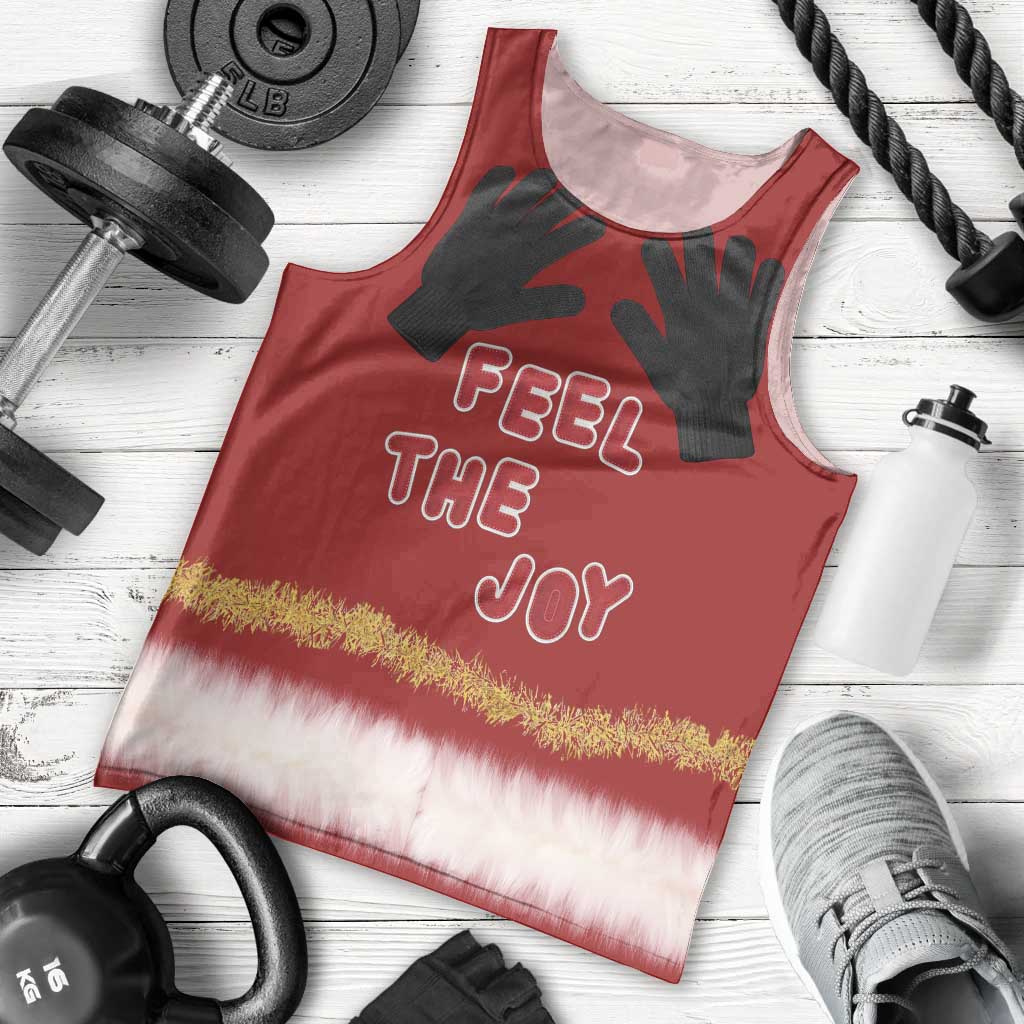 Feel The Joy Christmas Men Tank Top Xmas Holiday Patterns - Wonder Print Shop