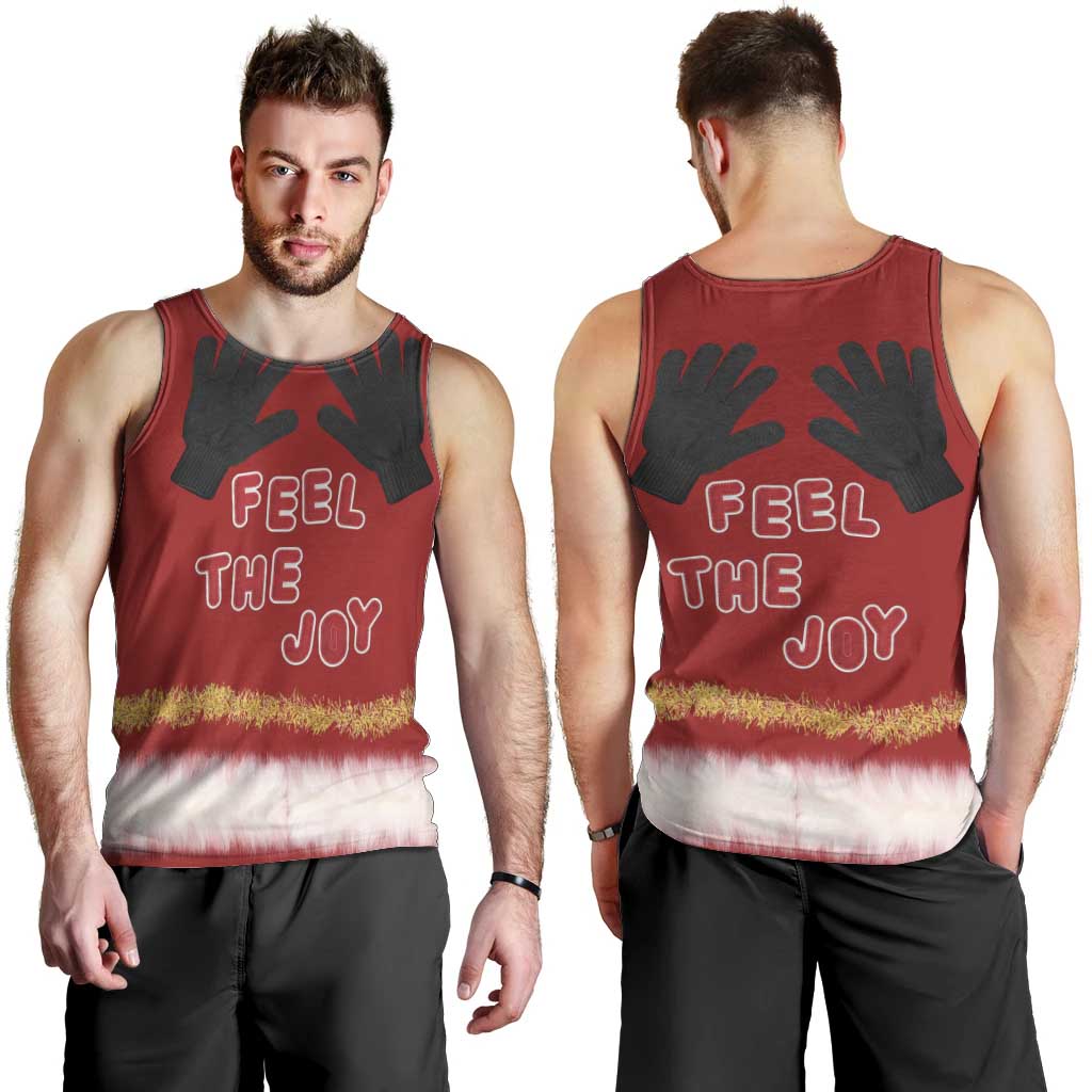 Feel The Joy Christmas Men Tank Top Xmas Holiday Patterns - Wonder Print Shop