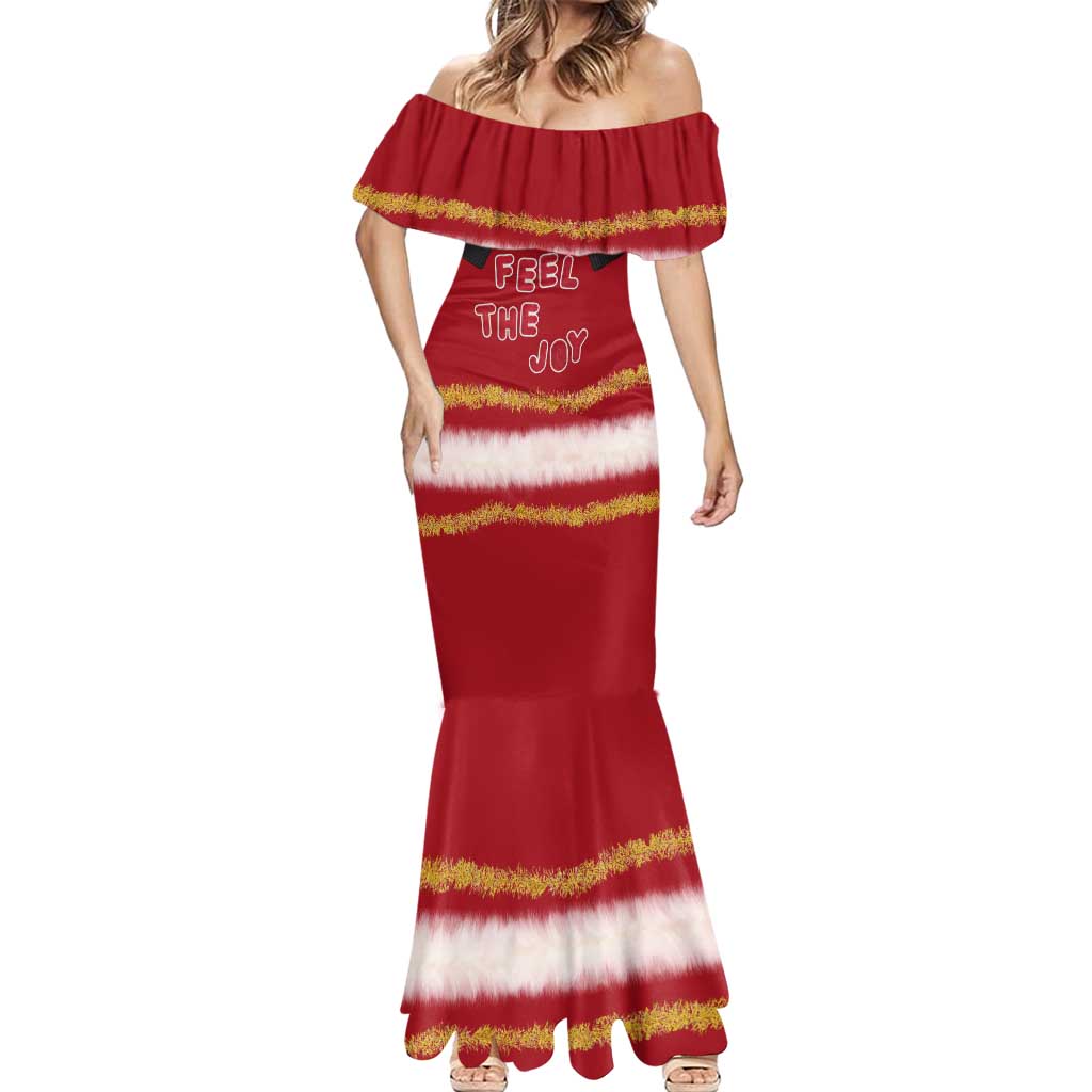 Feel The Joy Christmas Mermaid Dress Xmas Holiday Patterns - Wonder Print Shop
