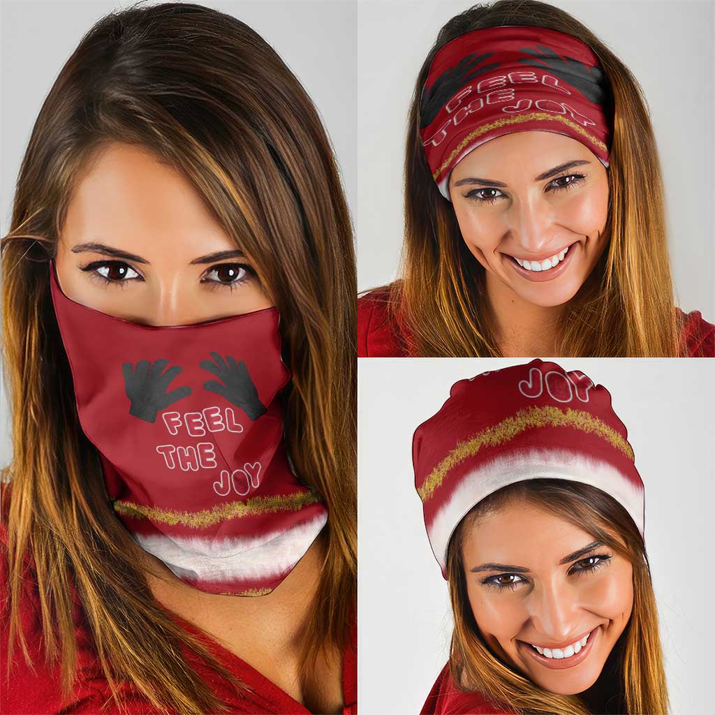 Feel The Joy Christmas Neck Gaiter Xmas Holiday Patterns - Wonder Print Shop