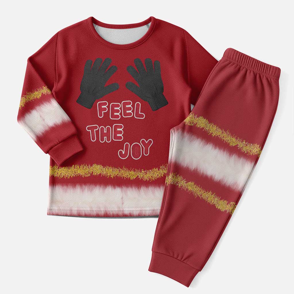 Feel The Joy Christmas Pajama Set Xmas Holiday Patterns - Wonder Print Shop