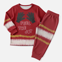 Feel The Joy Christmas Pajama Set Xmas Holiday Patterns - Wonder Print Shop
