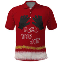 Feel The Joy Christmas Polo Shirt Xmas Holiday Patterns - Wonder Print Shop